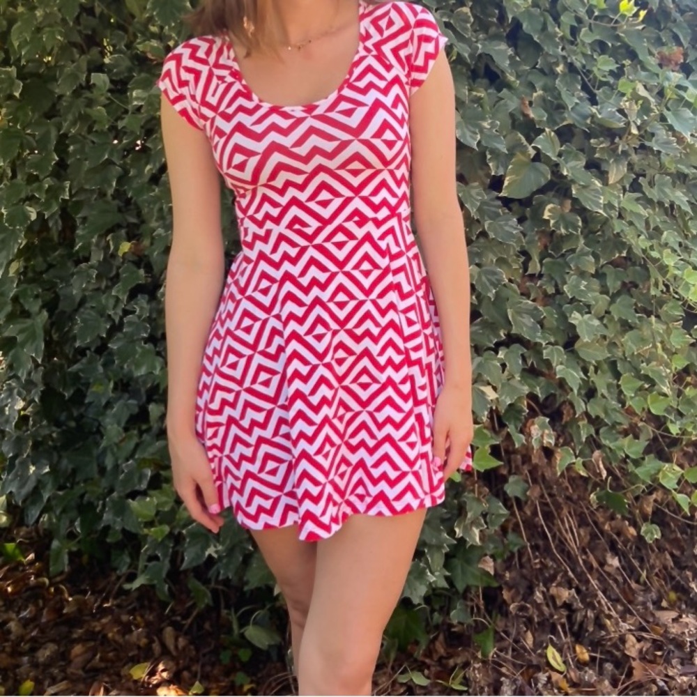 PINK by VICTORIAS SECRET - Red & white cross back dress - Good condition - XS